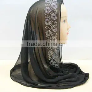 A394 Newest VOGUE 39cm*54cm MUSLIM SCARF HIJAB thumbnail-1