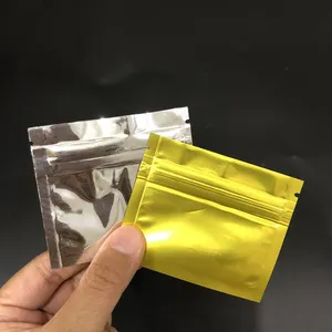 Wholesale Smell Proof Custom Printed Zip Lock Small 3 Side Sealed Pouch Laminated Aluminum Foil Sachet thumbnail-1