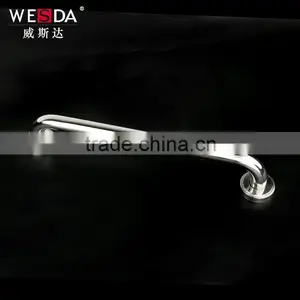 WESDA Ground and Wall Mounted Polished Stainless Steel Bathroom Handicap Grab Bars for Disabled Quality Choice thumbnail-2