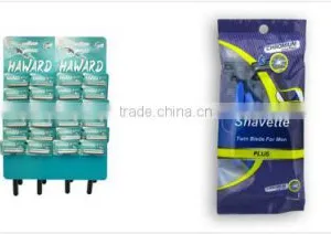 D227L Rubber Handle Twin Blade Shaving Disposable Razor thumbnail-6