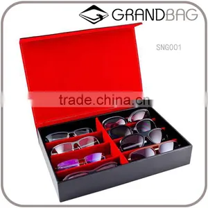 Wholesale Genuine Leather Eyeglass Case Glasses Storage Box Watch Display Case thumbnail-1