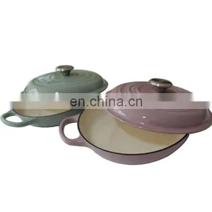 Cast Iron Kitchenware Enamel Nonstick Shallow Casserole thumbnail-1