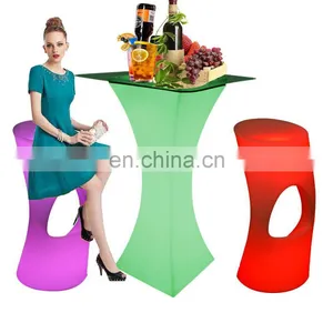 High Cocktail Bar Tables /Light Up LED Bar Cocktail Table For Party Event Nightclub Wedding Bar Use thumbnail-4