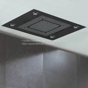 Bathroom Shower Set Colorful LED Lighting Showerhead With Rainfall Waterfall Rain Curtain Sanitary Ware thumbnail-3