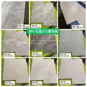 Grey Cement Grain SPC Floor Industry to do Old Clip Plastic Floor Imitation Grinding Stone Marble Plastic Floor 4.5mm thumbnail-5