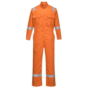 Wholesale of Spot Flame-retardant Jumpsuit Workshop Workers Reflective Striped Labor Protection Clothing Jumpsuit Work Clothes thumbnail-2