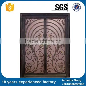New Style And Cheap Wrough Decorative Iron Door Gate thumbnail-1