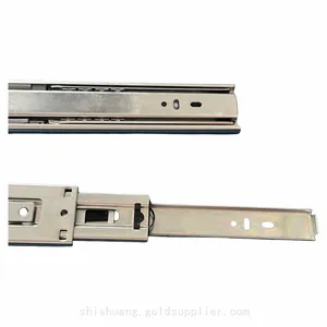 Factory Supply Furniture Hardware Cabinet Full Extension WZP SILVER COLOR Cold Rolled Steel Ball Bearing Drawer Slide With Soft Close thumbnail-4