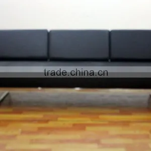 Replica French Famous Design Stainless Steel Relaxing Chinese Genuine Leather Le Corbusier LC5 Three Seater Sofa,LC5 Daybed thumbnail-1