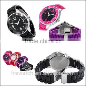Fashion Design Alloy Wrist Watch Cover With Silicone Large Size Wrist Watch for Male thumbnail-2