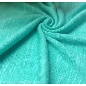 Premium Cotton Slub Single Jersey Knitted Fabric - Natural Textured Feel With Vibrant Color Options at Factory Direct Pricing thumbnail-1