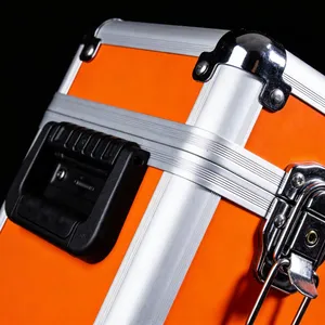 Professional Orange Aluminum Tool Case With Custom Foam Interior - Heavy-Duty Equipment Storage Solution for Precision Tool Protection thumbnail-4