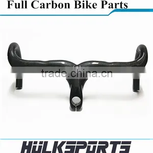 NEW Design Glossy Surface 3k Carbon Road Bike Handlebar 80/90/100/110mm Handlebar Integrated With Cheap Price thumbnail-3