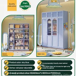 Moisture Proof Metal Wardrobe Locker For Gym Spa Changing Room With Lock And Rod thumbnail-4