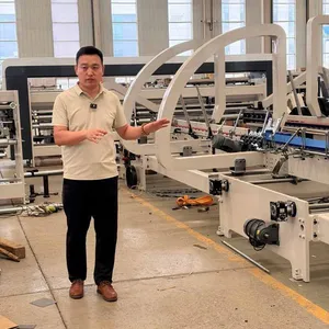 Heavy Duty Corrugated Box Folder Gluer Stitcher for Thick Board thumbnail-5