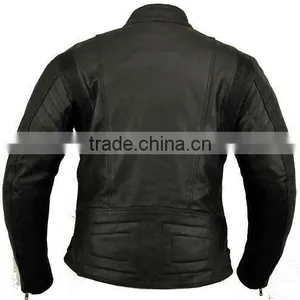 Mens Motorbike Leather Jacket Motorcycle Men Jackets thumbnail-1