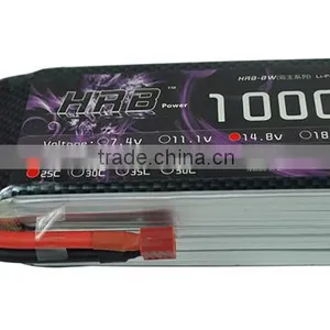 HRB 4S 14.8V 10000mah 25C Rechargable Battery Lipo for RC Helicopter Car Pack thumbnail-5
