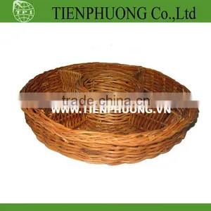 Wicker Round Tray Basket for Candy and Cake in the Holiday thumbnail-1