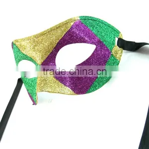 Venice Exquisite Beauty of the Lady Princess Yellow Half Face Mask Dance Parties thumbnail-3