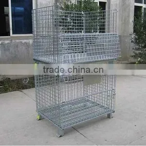 Galvanized Foldable Wire Container in Store thumbnail-4