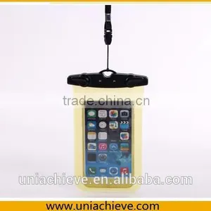 Case for IPhone 6s/6s Plus Fashion Summer Mobile Phone PVC Waterproof Bag With Waist Belt and Lanyard Yellow thumbnail-1