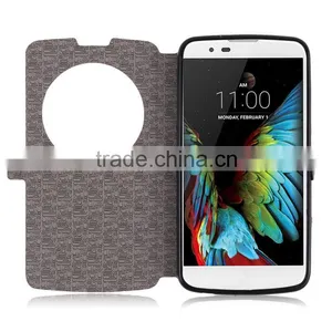 Magnetic Buckle Window View Phone Stand Holder Flip Leather Case Cover for LG G2 thumbnail-3