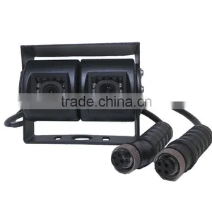 CCD CMOS Optional IP67 Waterproof DC 12V 10G Anti-viabration Tractor Truck Reverse Camera With Two Lens thumbnail-1