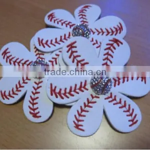 Green Softball Headband Baseball Bracelet Keychain Headdress Flower thumbnail-1
