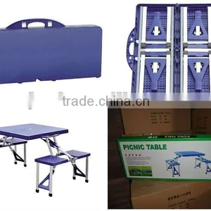 4 Seats Plastic Folding Picnic Table thumbnail-4
