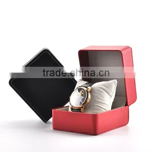 Wholesale Custom Logo Printed Red/Black Cheap Single Watch Storage Box Quality Choice thumbnail-2