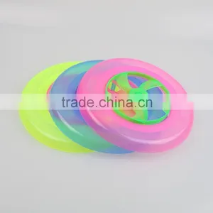 2015 Zhejiang Ningbo New Windmill Design Led Plastic 9 Inch 23cm Frisbee With Hole thumbnail-2
