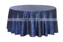 Round Pintuck Taffeta Table Cloth/ Wholesale Pintuck Taffeta Table Linen Wedding Decoration thumbnail-1