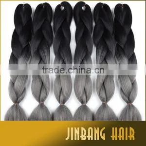 New Premium Hot Selling Best Quality 100g 24inch High Temperature Synthetic Ombre Jumbo Braid thumbnail-4