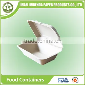 Disposable Bio-degradable 600ML Clamshell Container With Sugarcane Pulp. thumbnail-2