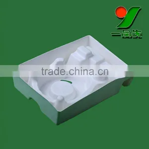 100% Biodegradable Sugarcane Molded Paper Pulp Tray. Composable Earphone and Headphone Packaging Trays thumbnail-4