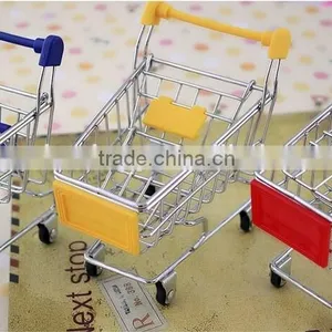 Mini Shopping Cart Trolley Supermarket Shopping Cart Model Metal Crafts Shopping Cart thumbnail-3