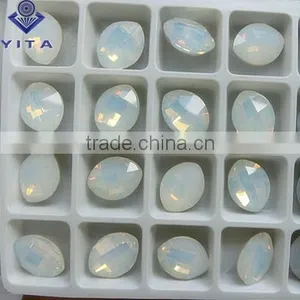 Marquise Point Back Fancy White Snow Opal Color Crystal Beads Rhinestones for Jewelry Fashion thumbnail-2