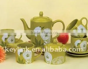 15pcs Decal Printing Ceramic Coffee Set thumbnail-1