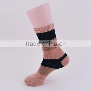 96N Double Cylinder Lady Marl Yarn Casual Crew Socks Wholesale thumbnail-1