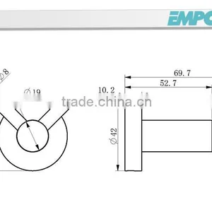 Wall Mounted Decorative Double Coat Hanger Hooks 93904B thumbnail-3
