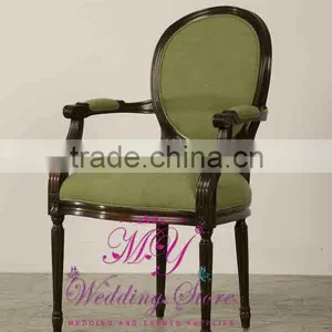 Louis Style White Wood Wedding Chairs thumbnail-2