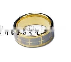Valuable Jewelry Gold-plated Titanium Ring thumbnail-1