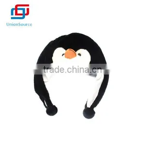 Cute Funny Penguin Shaped Plush Winter Hat thumbnail-1