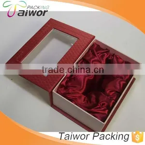 High End Custom Magnet Lid Paper Satin Lining PVC Window Gift Box thumbnail-3