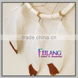 Wholesale Hottest White Feathers 4inch Dream Catcher thumbnail-4
