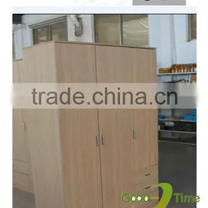 3 Door Modern Melamine Wood Folding Wardrobe Design thumbnail-1