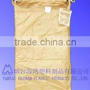 Reinforced and UV Treated Beige Fabric Big Bag/ventilated U-panel Baffle Bag With Spout Top and Discharge Spout thumbnail-1
