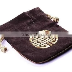 Small Drawstring Canvas Jewelry Pouch Bag thumbnail-6