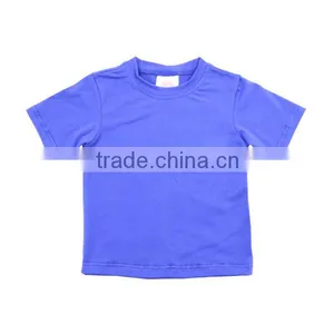 Kaiyo New Design Custom T-shirt Boutique Simple Pure Color Round Collar Short Sleeve Baby T-shirt OEM Factory Direct Sale Kids thumbnail-1