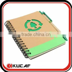Promotional Spiral Kraft Notebook With Pen thumbnail-1